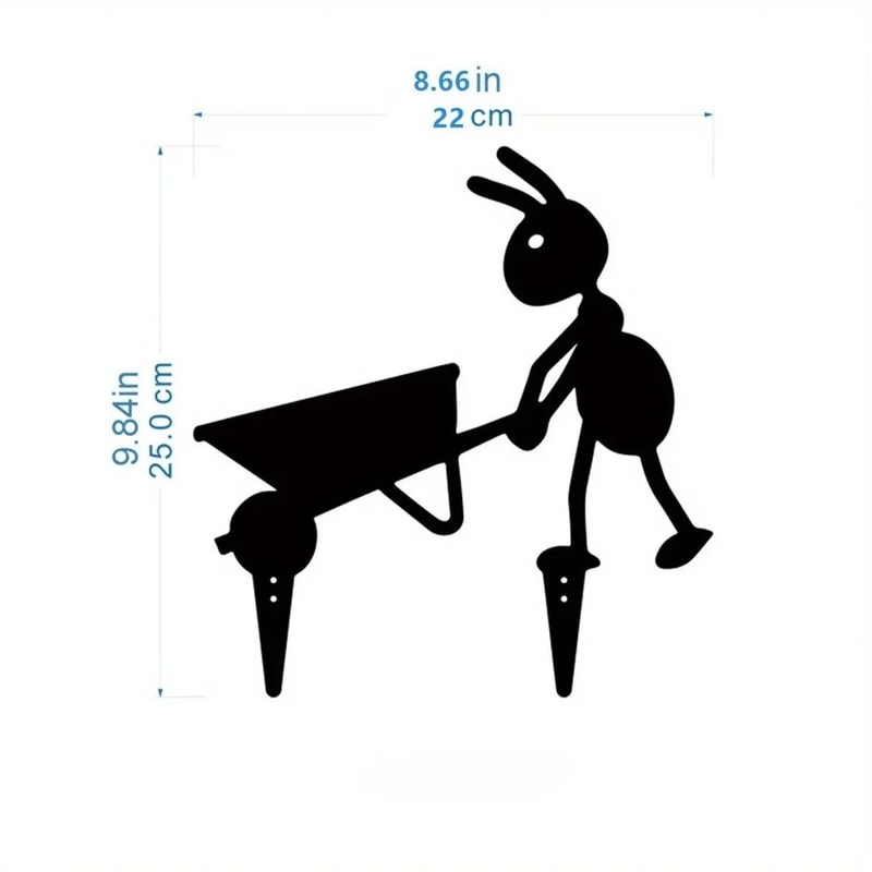 Metal Garden Ant Lawn Stakes Decorative Outdoor Ant Garden Decor 10