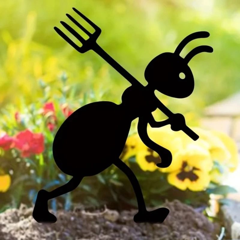 Metal Garden Ant Lawn Stakes Decorative Outdoor Ant Garden Decor 14