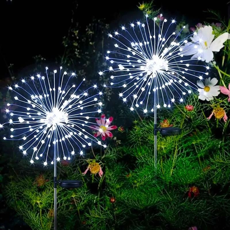 Solar Fireworks Garden Lights Waterproof Outdoor Lawn Decoration 3