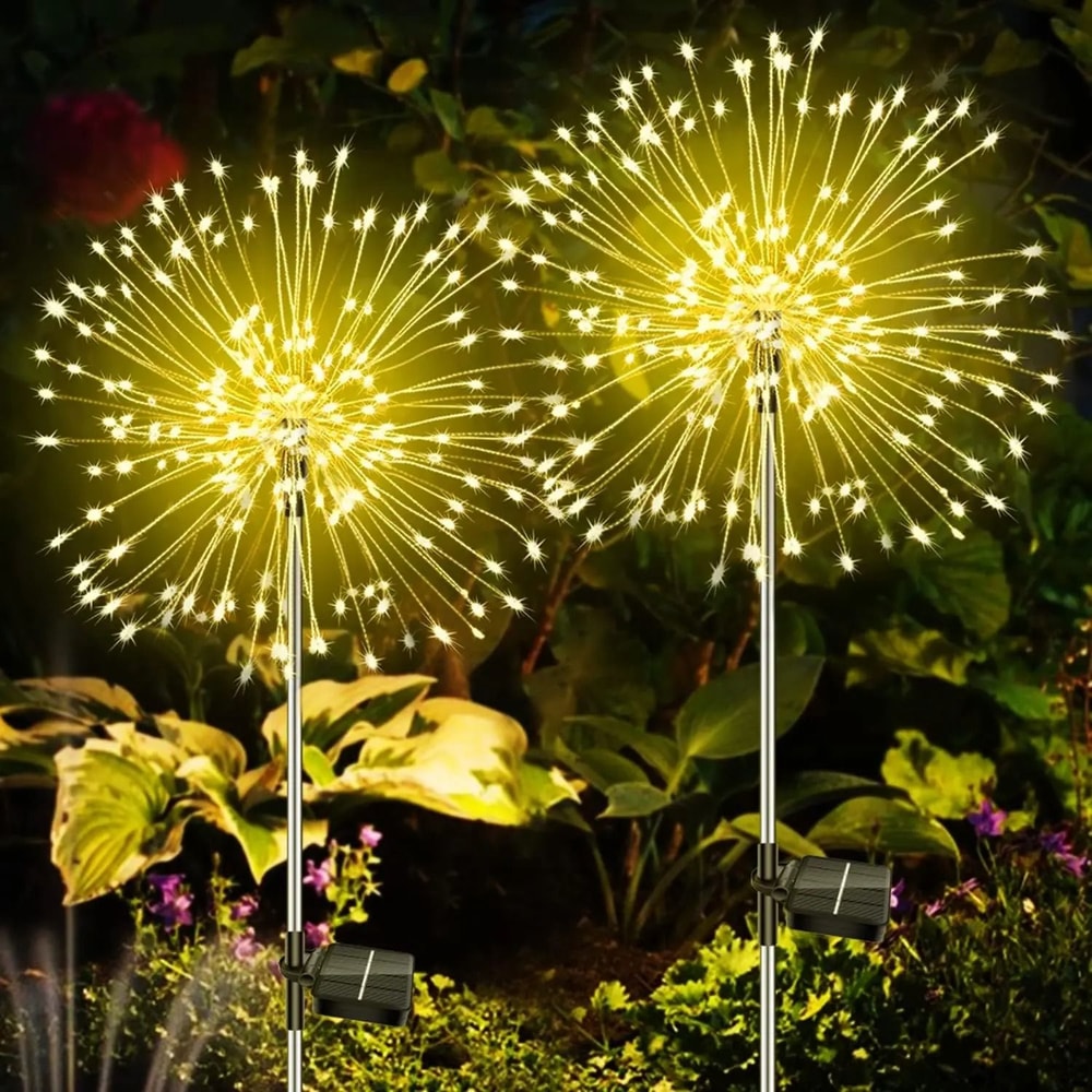 Solar Fireworks Garden Lights Waterproof Outdoor Lawn Decoration 8