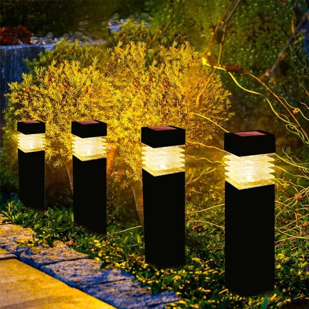 Square LED Solar Ground Lights Waterproof Outdoor Garden Pathway Lantern 4
