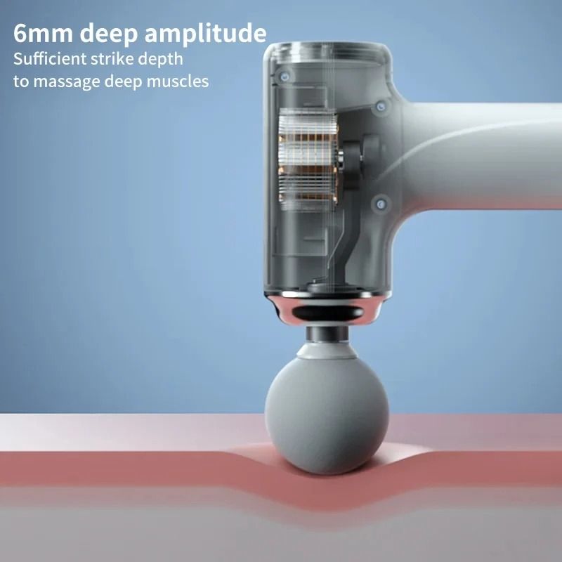 Portable Percussion Massage Gun Deep Tissue Muscle Massager With LED Light 3