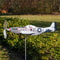 Airplane Metal Garden Wind Spinner Outdoor Stainless Steel Wind Sculpture 3