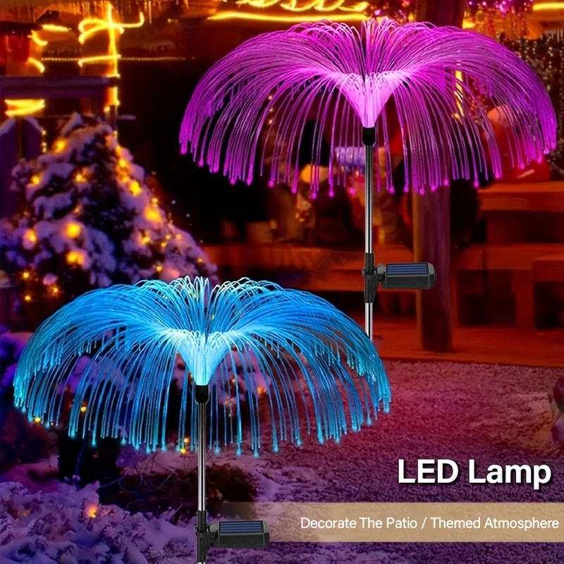 7 Color Solar Jellyfish Garden Lights Outdoor Color Changing Pathway Lamp 1