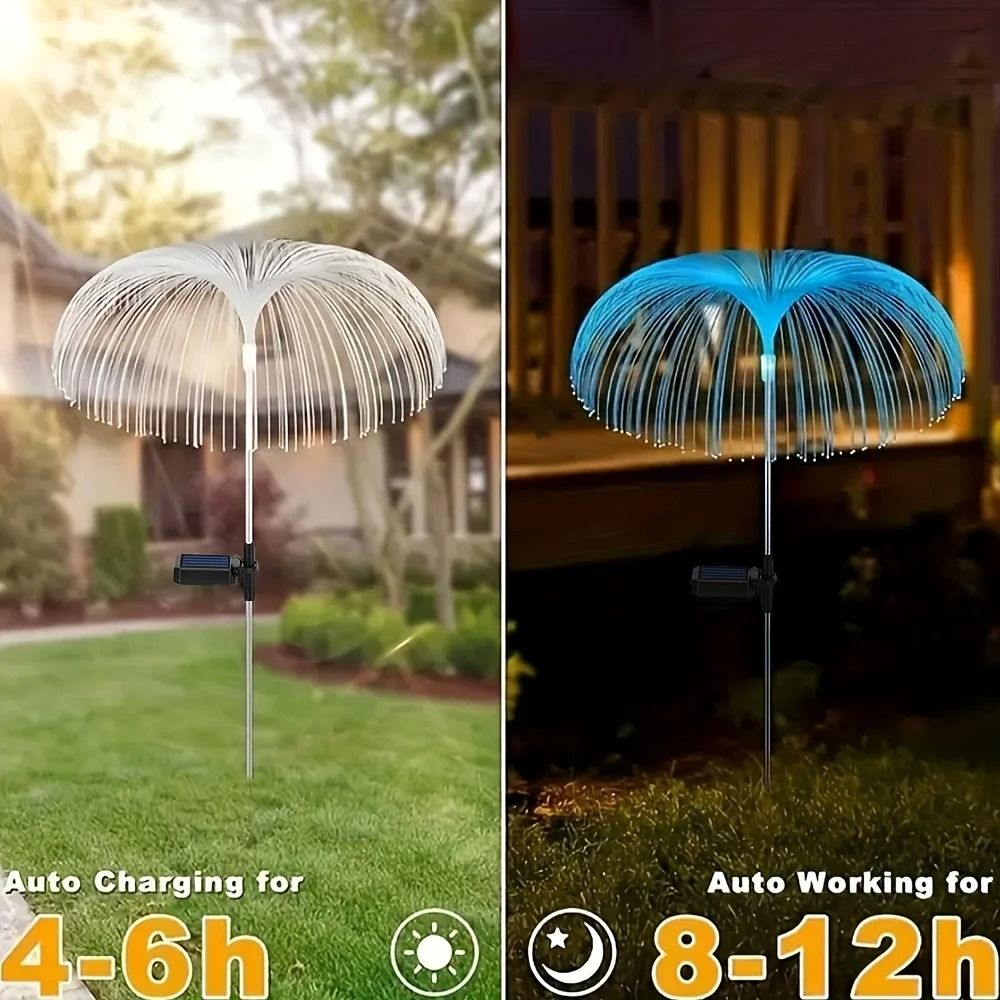 7 Color Solar Jellyfish Garden Lights Outdoor Color Changing Pathway Lamp 4