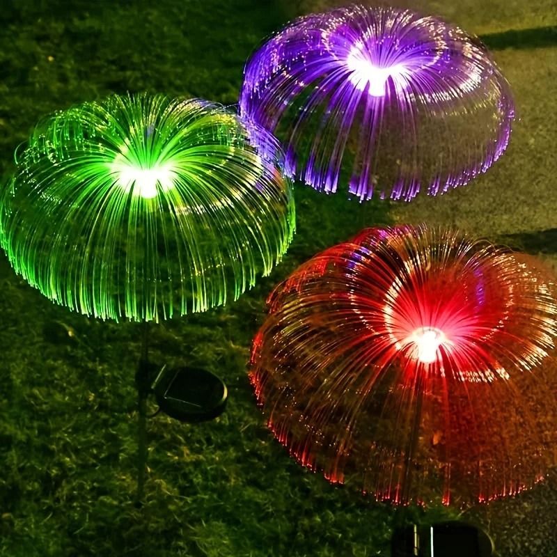 7 Color Solar Jellyfish Garden Lights Outdoor Color Changing Pathway Lamp 5