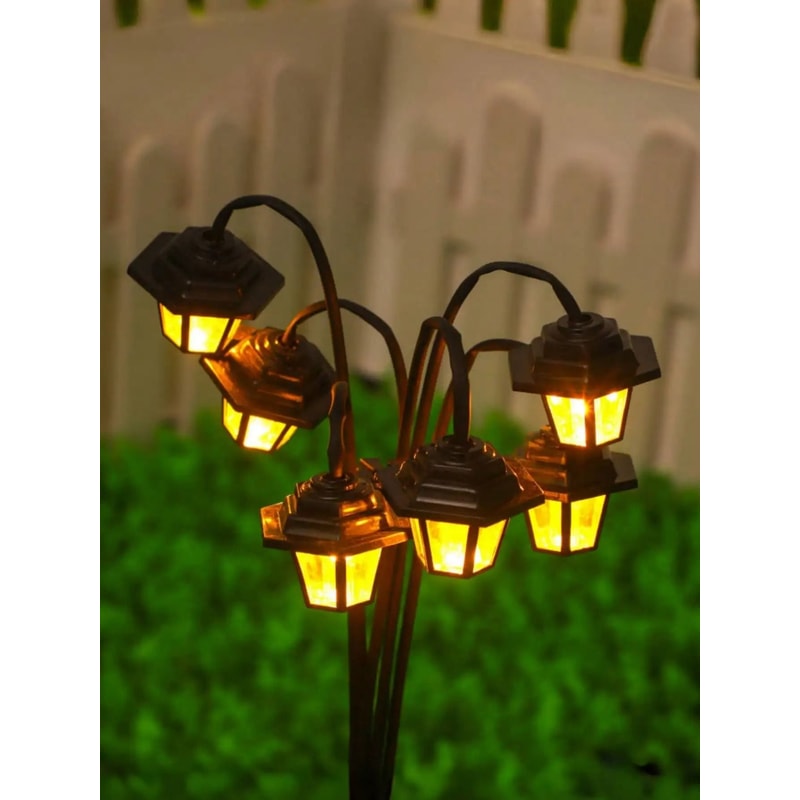 Retro Solar Garden Lantern Vintage Street Lamp Outdoor Decorative Light 1