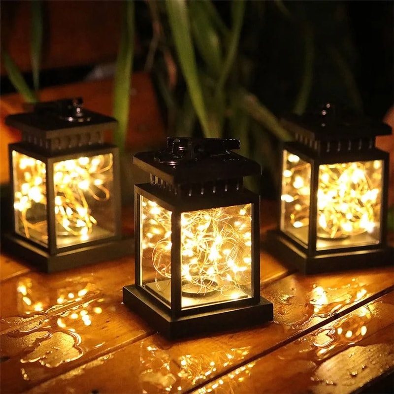 Solar Palace Garden Lantern Outdoor Hanging Candle Style Landscape Light 1