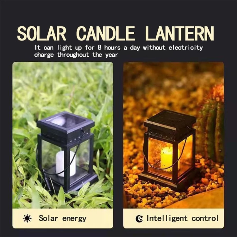 Solar Palace Garden Lantern Outdoor Hanging Candle Style Landscape Light 3