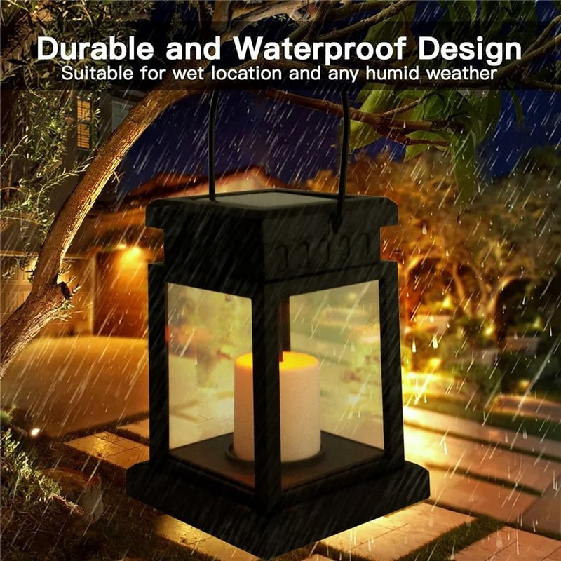 Solar Palace Garden Lantern Outdoor Hanging Candle Style Landscape Light 5