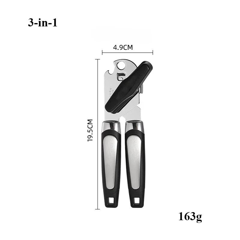 Stainless Steel Manual Can Opener Multifunction Bottle And Jar Opener 2