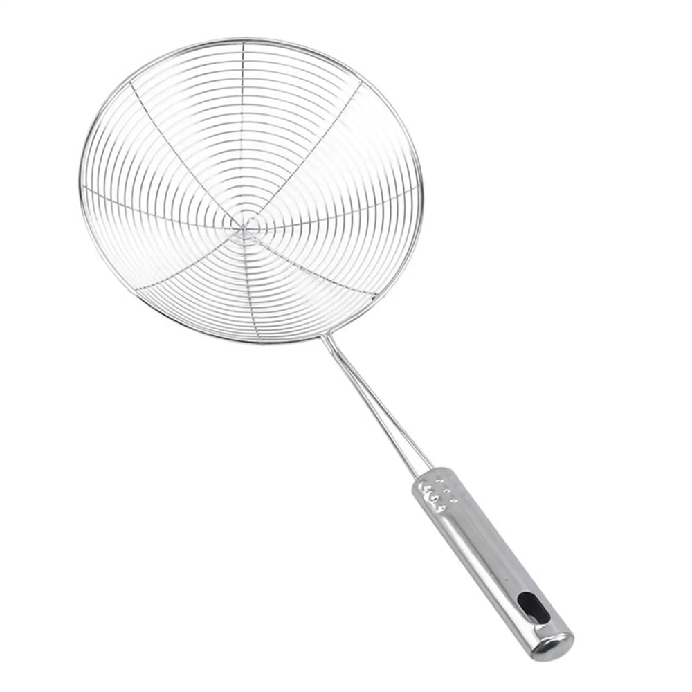 Stainless Steel Wire Mesh Skimmer Spoon Heat Resistant Frying Strainer Scoop 4