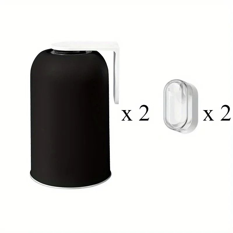 Magnetic Stainless Steel Toothbrush Holder With Cup Wall Mount Bathroom Storage Organizer 2