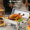 SucceBuy Stainless Steel Chafing Dish Buffet Set 8 Qt Catering Food Warmer Server 4 Pack 7