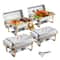 SucceBuy Stainless Steel Chafing Dish Buffet Set 8 Qt Catering Food Warmer Server 4 Pack 0