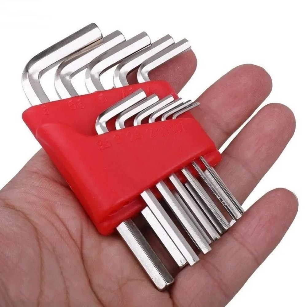 Metric Allen Wrench Set Short Arm Hex Key Set L Shape Repair Tool Kit 10