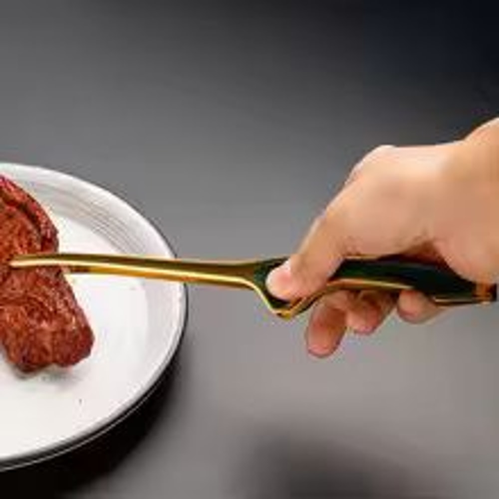 Stainless Steel Kitchen Serving Tongs Non Slip Grip Cooking Food Tongs 5