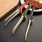 Stainless Steel Kitchen Serving Tongs Non Slip Grip Cooking Food Tongs 8