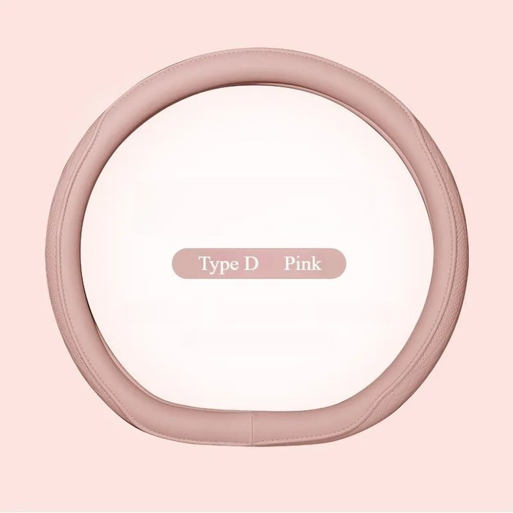 Premium Napa Leather Steering Wheel Cover Breathable Universal 15 Inch Steering Wheel Cover 7