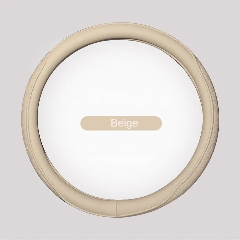 Premium Napa Leather Steering Wheel Cover Breathable Universal 15 Inch Steering Wheel Cover 5