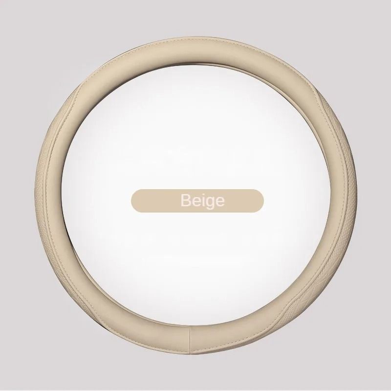 Premium Napa Leather Steering Wheel Cover Breathable Universal 15 Inch Steering Wheel Cover 5