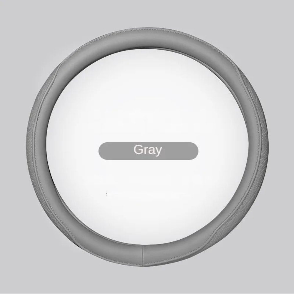 Premium Napa Leather Steering Wheel Cover Breathable Universal 15 Inch Steering Wheel Cover 4