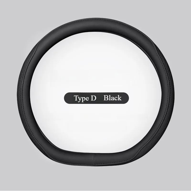 Premium Napa Leather Steering Wheel Cover Breathable Universal 15 Inch Steering Wheel Cover 6