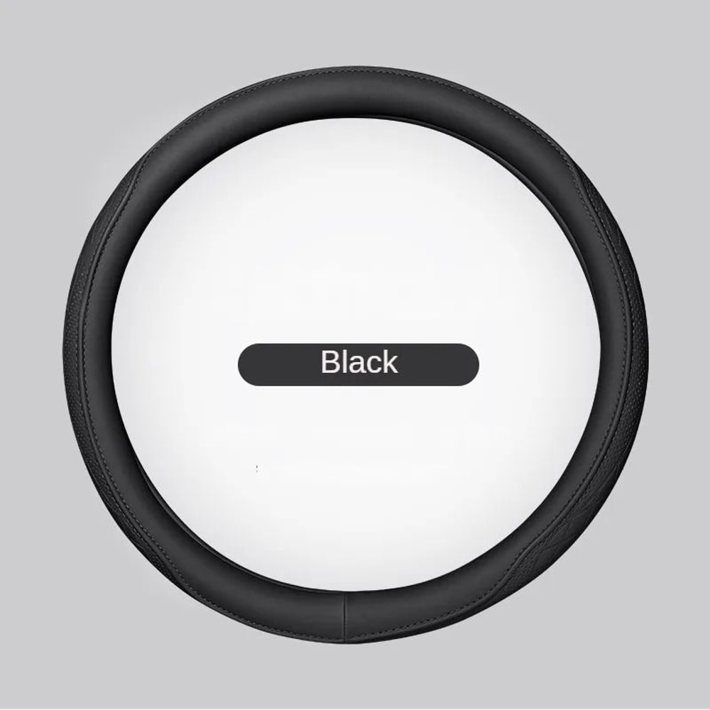 Premium Napa Leather Steering Wheel Cover Breathable Universal 15 Inch Steering Wheel Cover 1