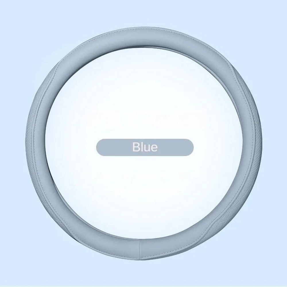 Premium Napa Leather Steering Wheel Cover Breathable Universal 15 Inch Steering Wheel Cover 3