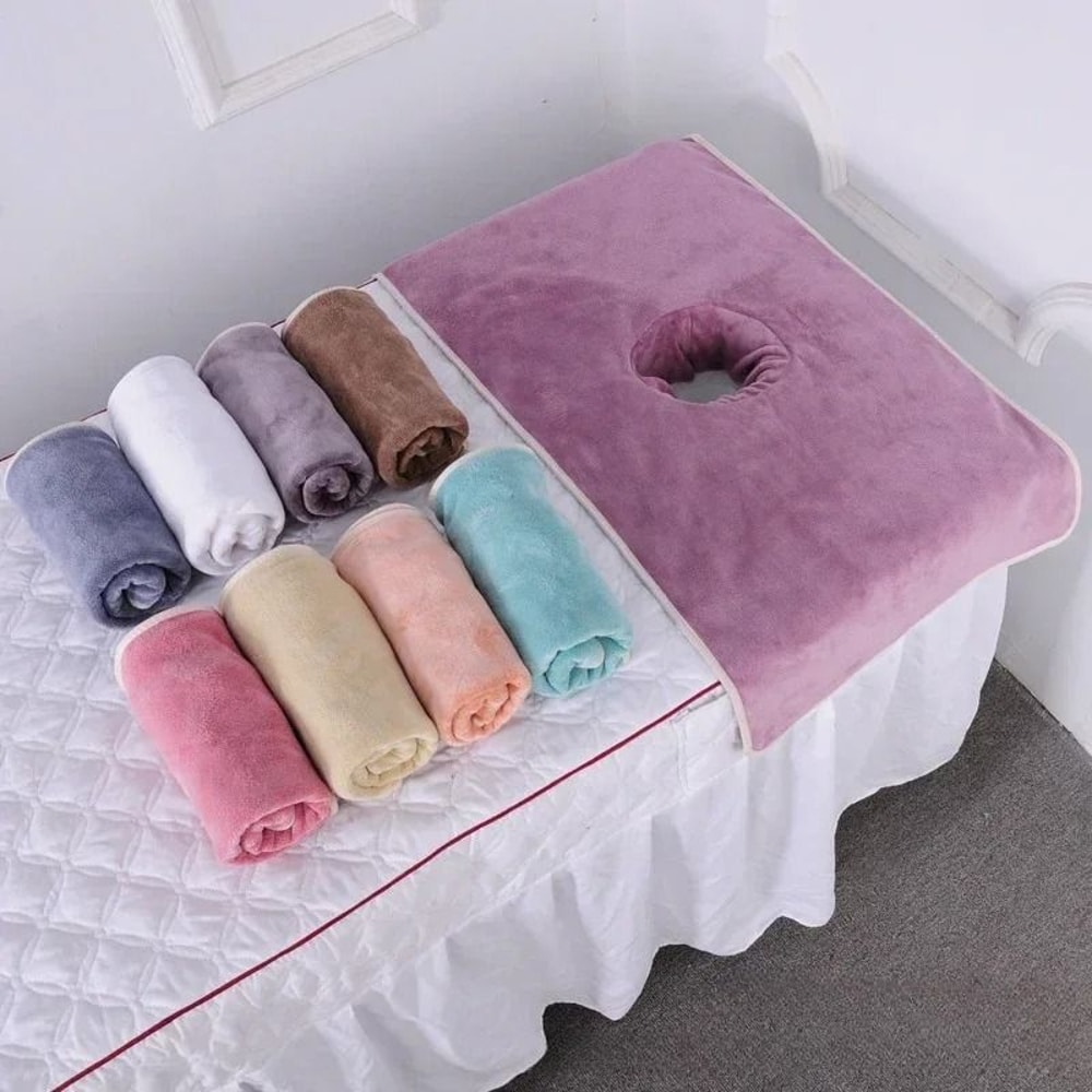 Thickened Spa Massage Table Face Towel Large Massage Bed Face Cover With Breathing Hole 10