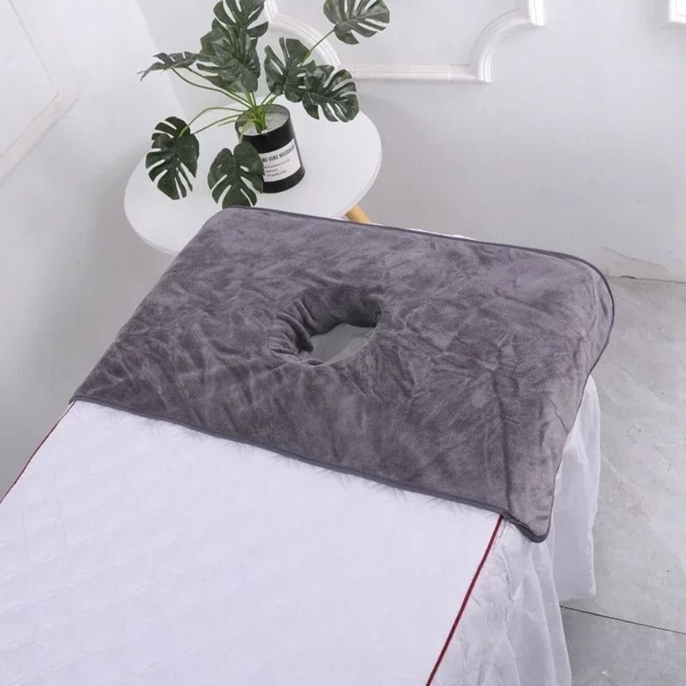 Thickened Spa Massage Table Face Towel Large Massage Bed Face Cover With Breathing Hole 2