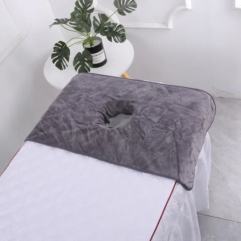 Thickened Spa Massage Table Face Towel Large Massage Bed Face Cover With Breathing Hole 2