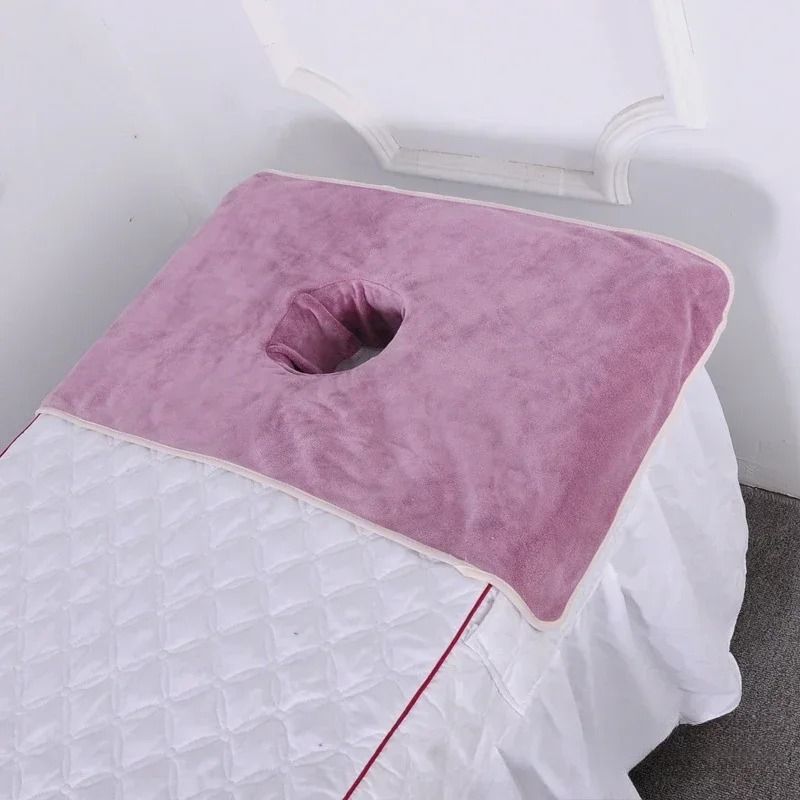 Thickened Spa Massage Table Face Towel Large Massage Bed Face Cover With Breathing Hole 3