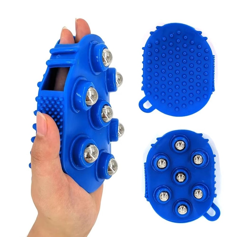 7 Ball Body Massage Roller Glove Anti Cellulite Muscle Relief Massager 7