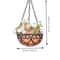 Coconut Fiber Hanging Flower Pot Basket Iron Chain Hanging Plant Basket 3