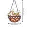 Coconut Fiber Hanging Flower Pot Basket Iron Chain Hanging Plant Basket 3