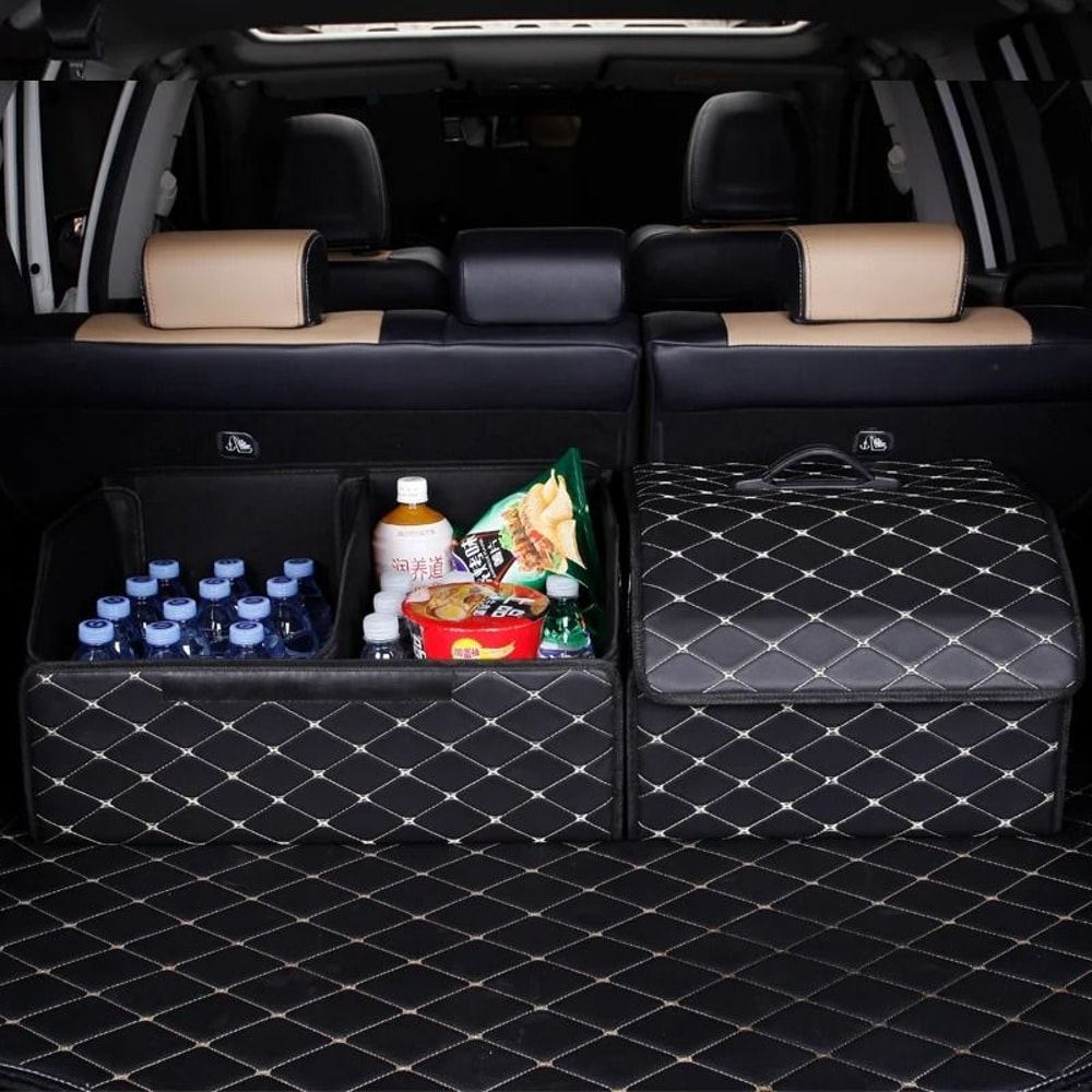 Large Capacity Car Trunk Organizer Box Foldable Auto Storage Organizer 12