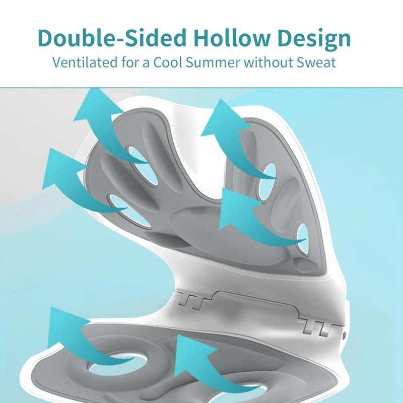 Foldable Lumbar Back Support Cushion Ergonomic Chair Waist Support Pillow 6