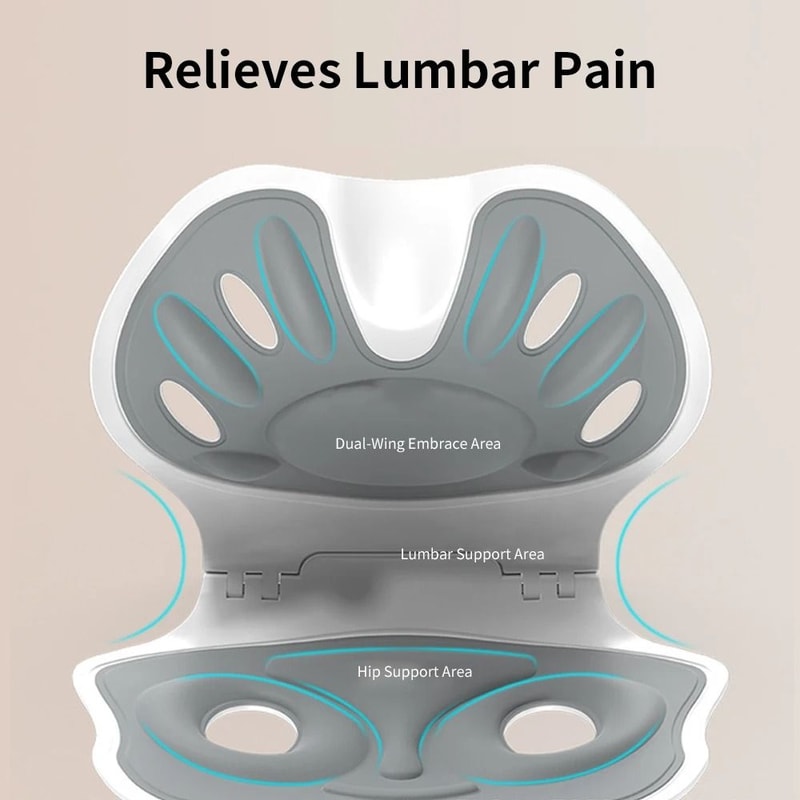 Foldable Lumbar Back Support Cushion Ergonomic Chair Waist Support Pillow 8