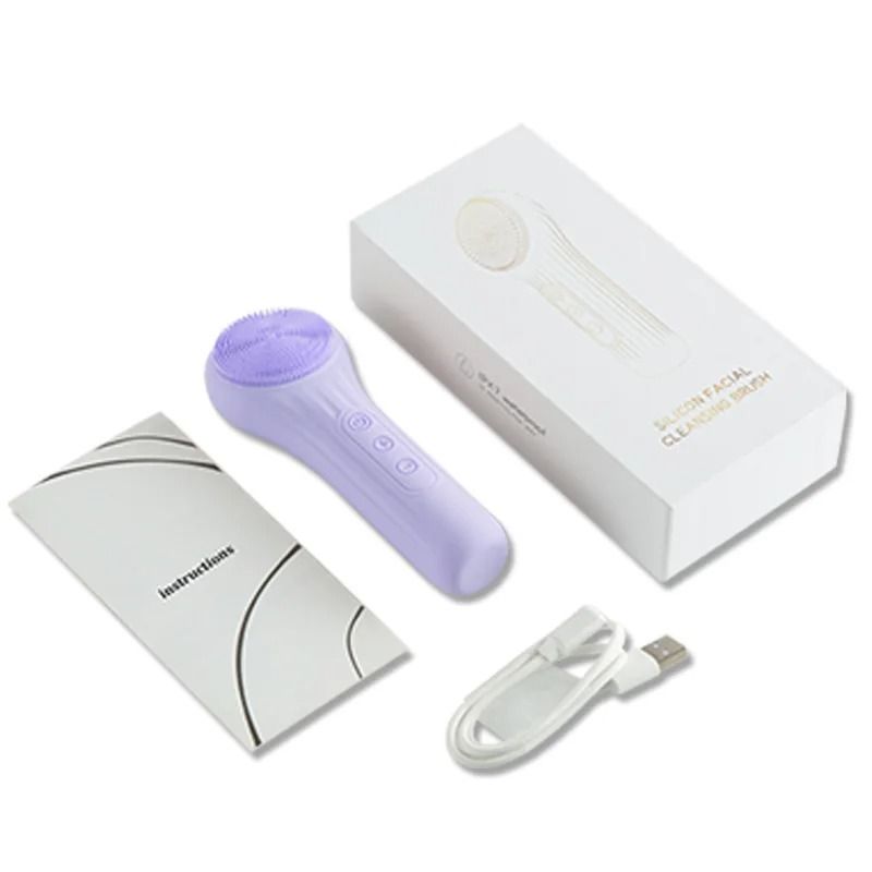 Rechargeable Sonic Facial Cleansing Brush Waterproof Electric Face Scrubber 3