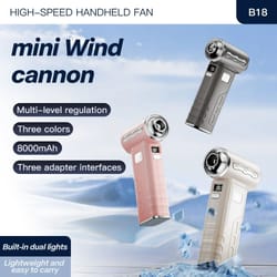 turbojet rechargeable air blower for dust cleaning with 3 nozzles