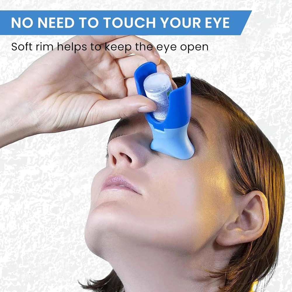 ClearDrop Eye Drop Guide Reusable Eye Drops Holder Applicator 0