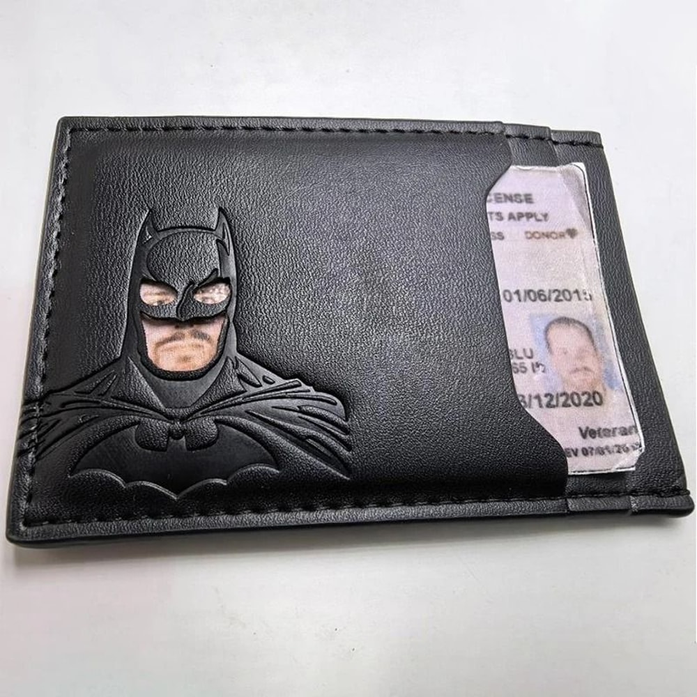 HeroMask Leather Card Holder Wallet Superhero Mask ID Card Wallet 2