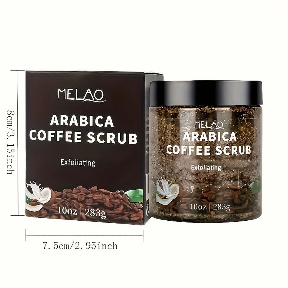 MELAO Arabica Coffee Body Scrub Exfoliating Dead Sea Salt Skin Care Scrub 3