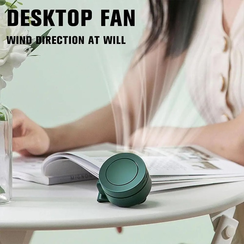 CoolClip Portable Mini USB Fan Clip On Rechargeable Personal Cooling Fan 7