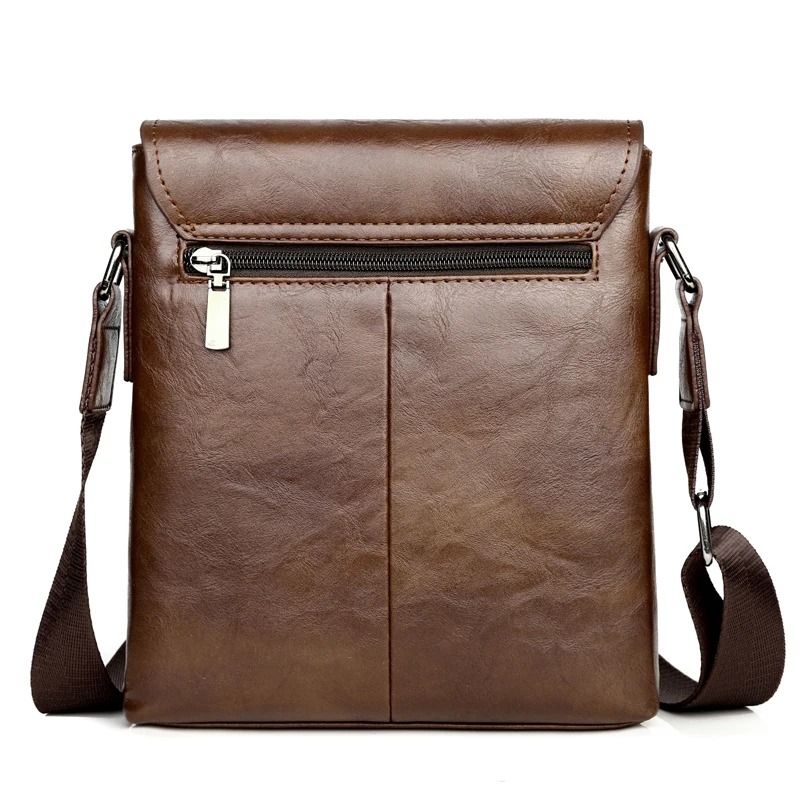 UrbanCarry Mens Leather Messenger Bag Compact Crossbody Shoulder Bag 5