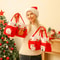Festive Christmas Gift Bags Drawstring Santa Sack Bags 4 Piece Holiday Candy And Gift Pouches 0