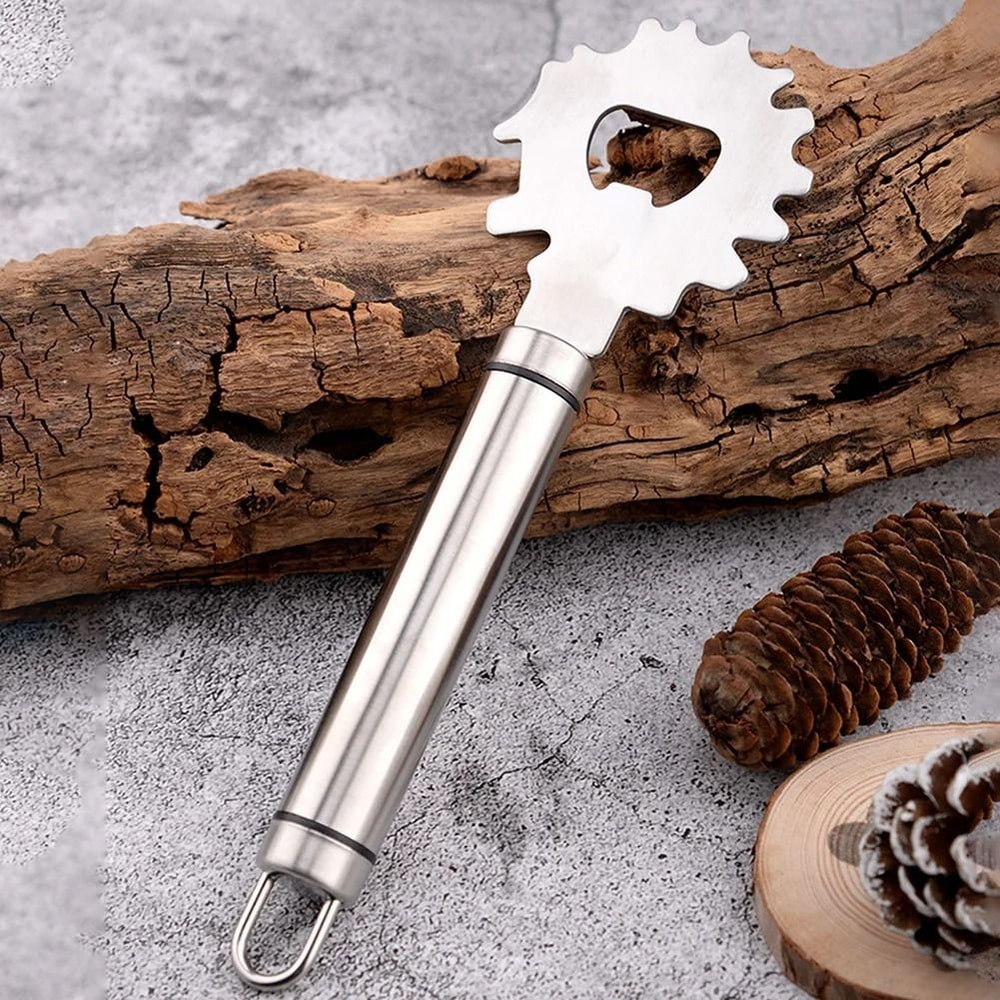 Stainless Steel BBQ Grill Scraper Heavy Duty Grill Cleaning Tool With Built In Bottle Opener 0