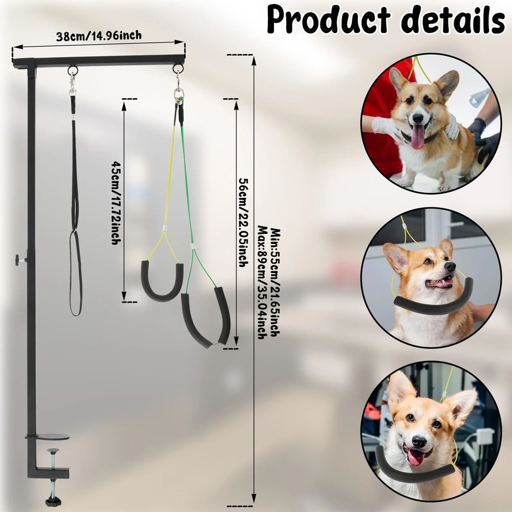 Adjustable Dog Grooming Table Arm Heavy Duty Pet Grooming Stand With Clamp For Nail Trimming And Ha 1
