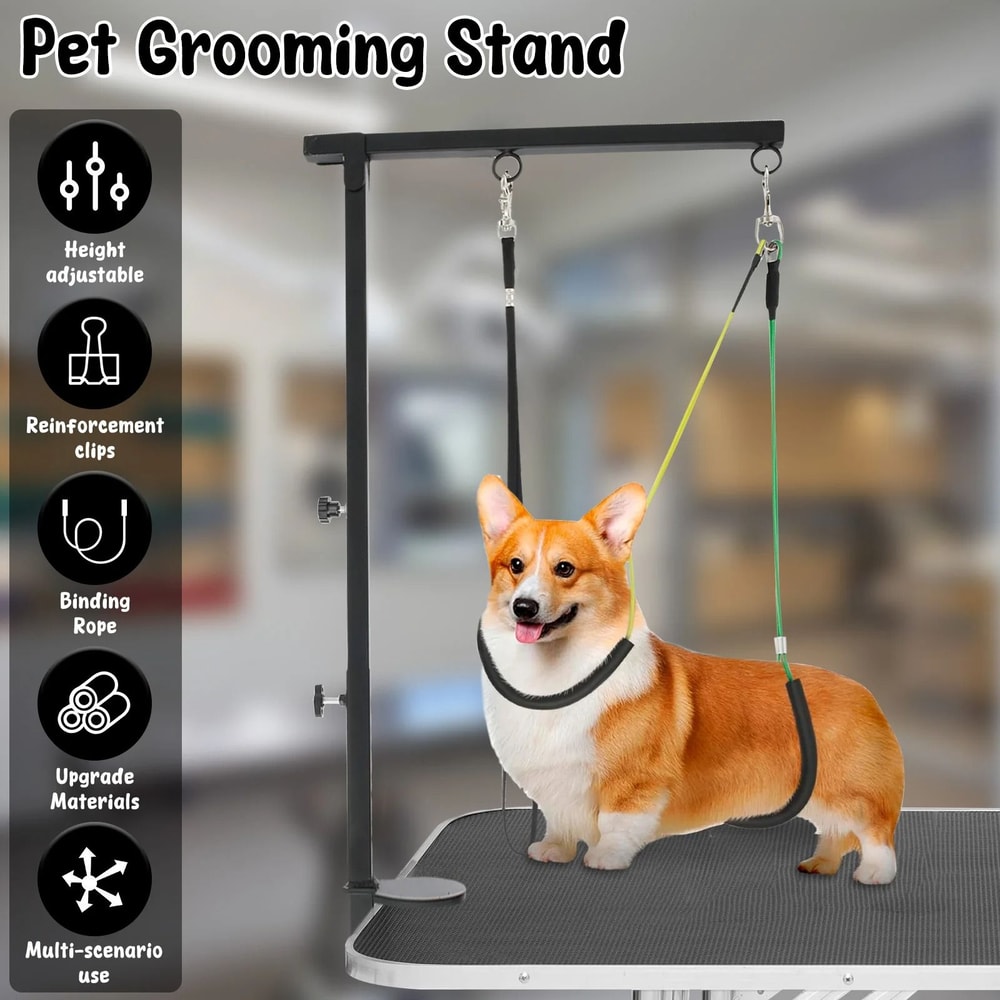 Adjustable Dog Grooming Table Arm Heavy Duty Pet Grooming Stand With Clamp For Nail Trimming And Ha 6